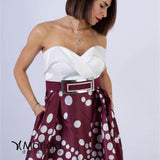 scollo cuore con pois RG3406 AMARENA GIGLI CERIMONIA 