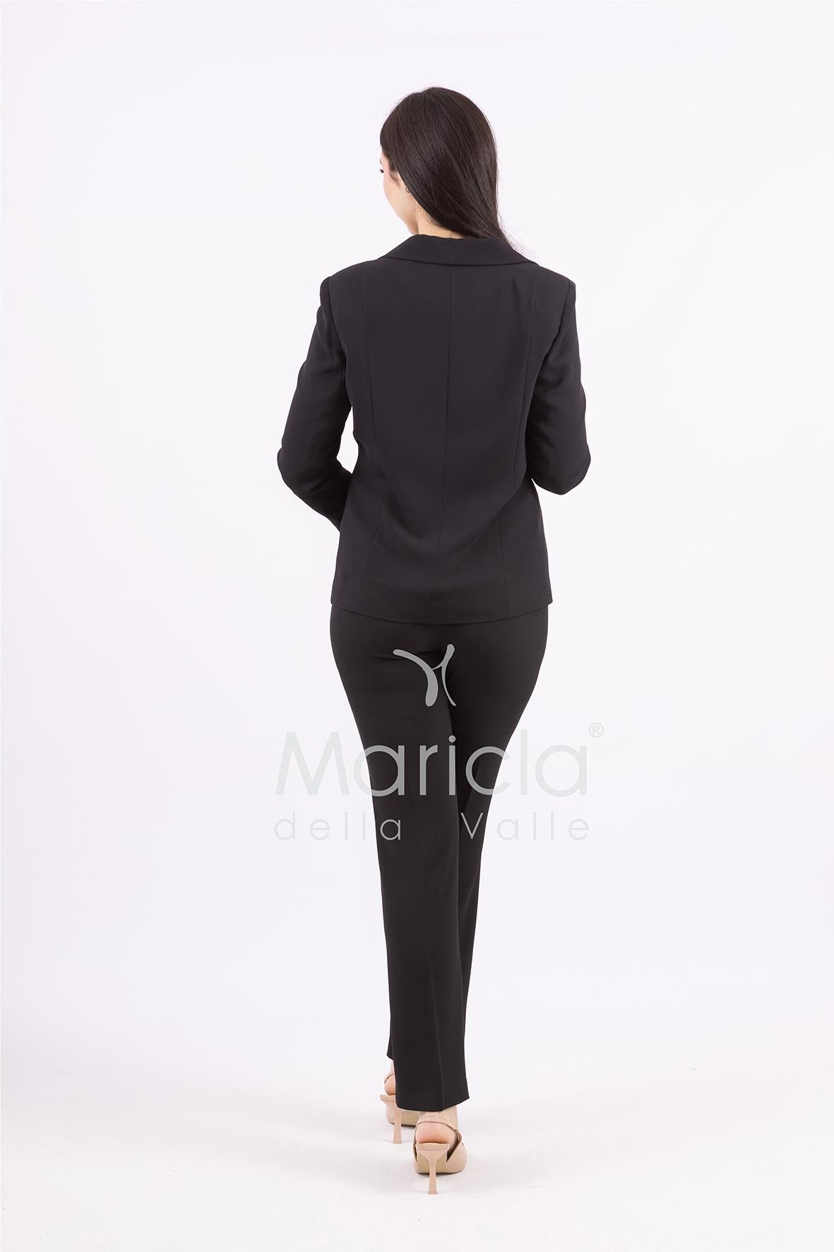 Completo tailleur collo smoking ROMI3872 NERO MARICLA 