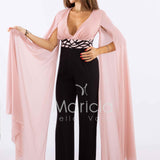 tuta con pannelli SH601 NERO/ROSA SHARON 