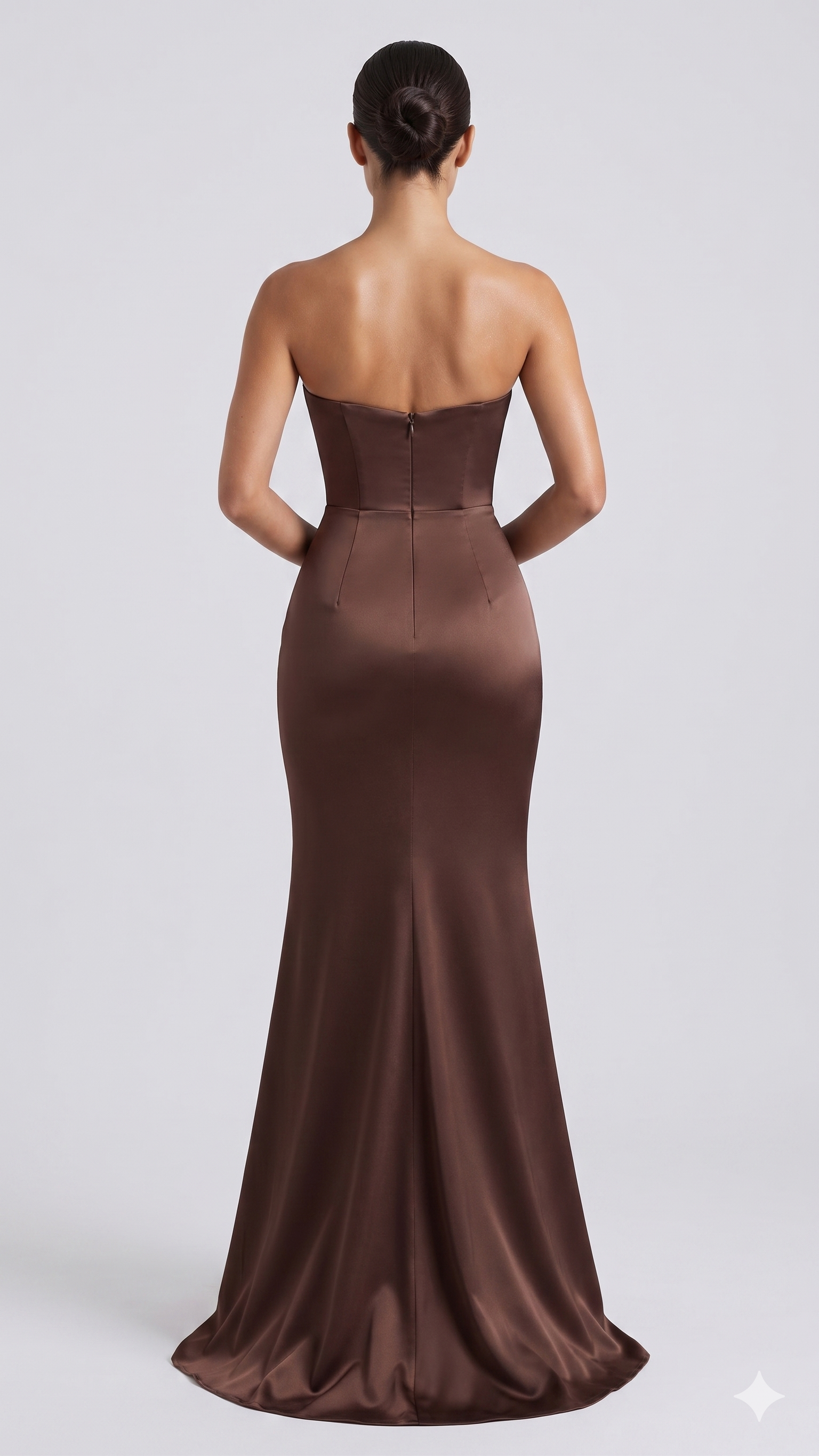 Abito con drapeggio e pietrine strass ALC13 VISONE MARICLA ELEGANCE 