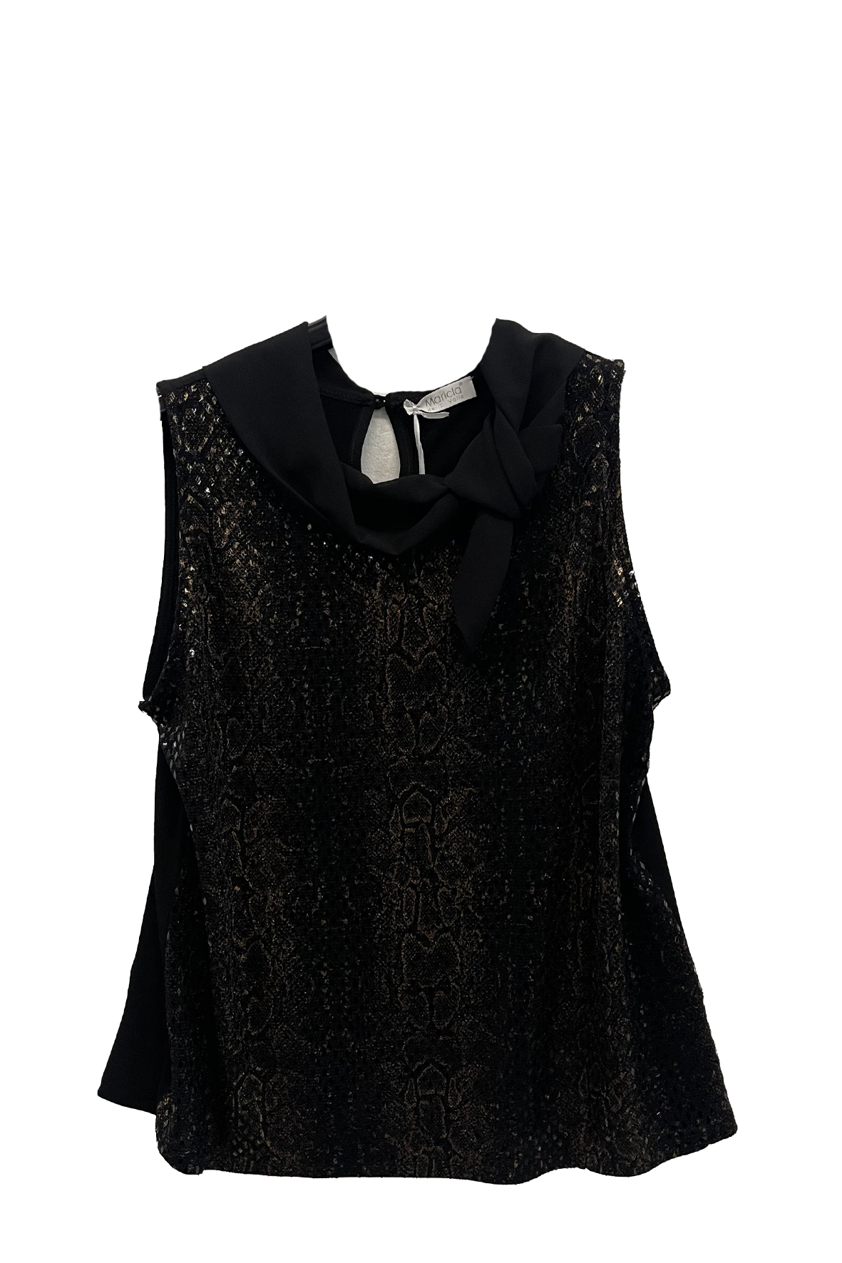 Casacca top fantasia lurex RF6000 NERO MARICLA 