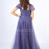 abito incrocio organza JC34898 INDACO MARICLA ELEGANCE 