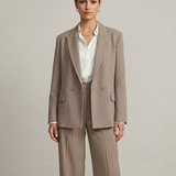 giacca gessata over doppio petto EC04103 BEIGE MARICLA 