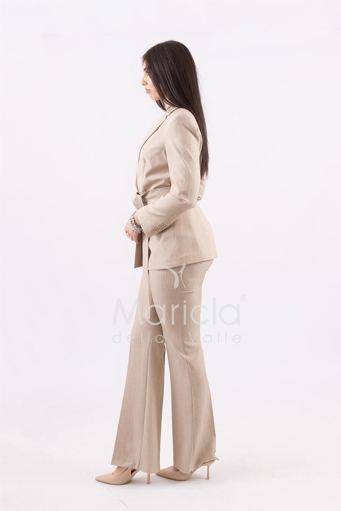Tailleur con cinturino AD09233 BEIGE MARICLA 