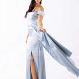 abito lungo con strass ALC04 POLVERE MARICLA ELEGANCE 