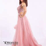 macramè con toulle CAN8053 ROSA MARICLA ELEGANCE 