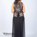 con baschina paiette PF101/22 NERO PAOLA FORTI 