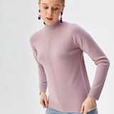 Maglia 100% lana lupetto lavorato CF4399 ROSA CARLA FERRONI 