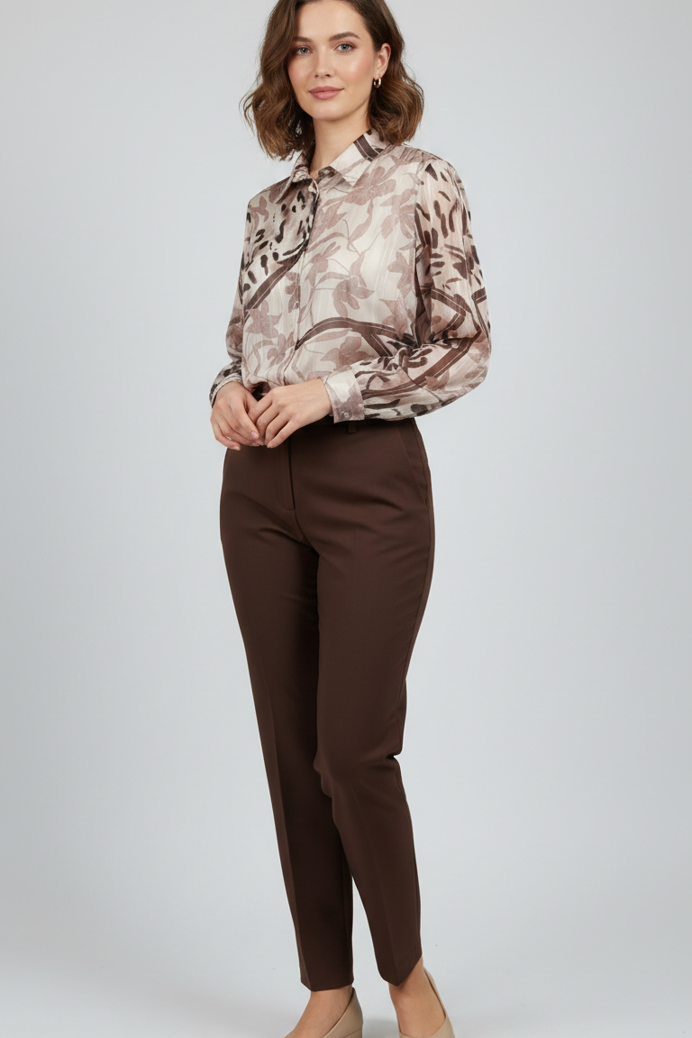 camicia fantasia devorè ROMI2660 ROSA MARICLA 