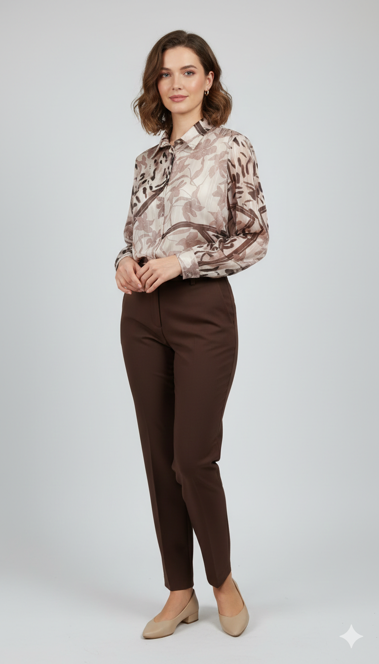 camicia fantasia devorè ROMI2660 ROSA MARICLA 