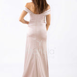 abito lungo con strass ALC04 CHAMPAGNE MARICLA ELEGANCE 