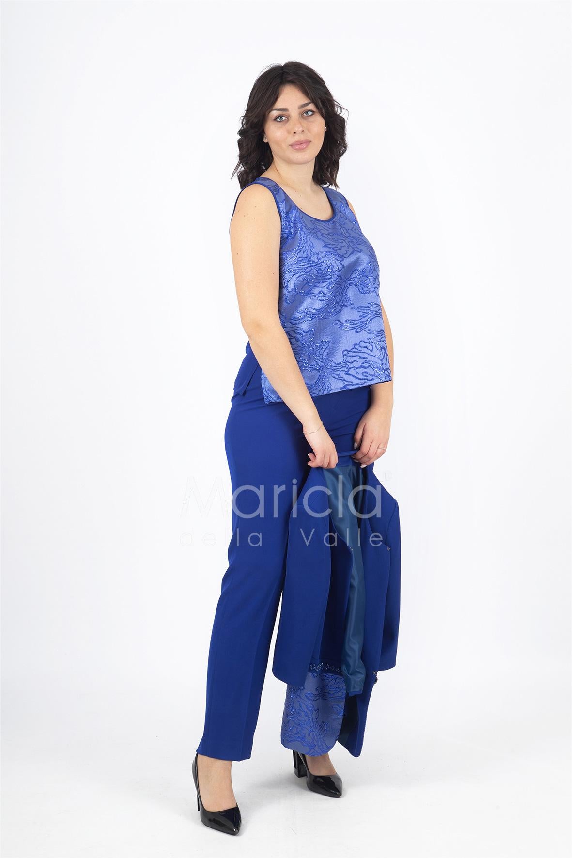 tailleur con giacca lavorata SH305 ROYAL SHARON 