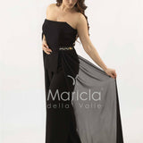 tuta con baschina e dettaglio strass SH906TU NERO SHARON 