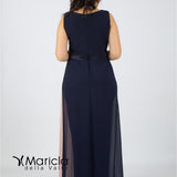 bicolore con ricamo PF100/22 BLU PAOLA FORTI 