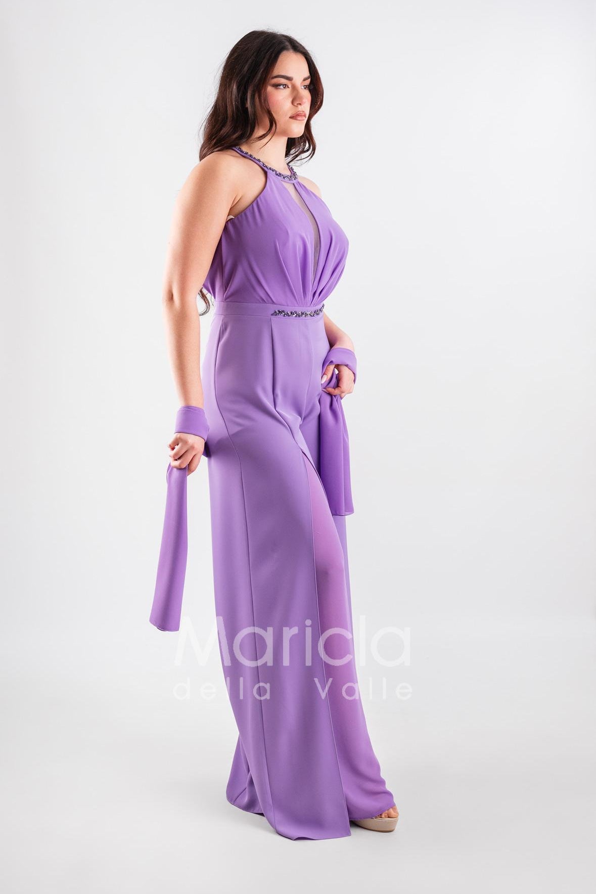 tuta con cinturino strass SH610 GLICINE SHARON 