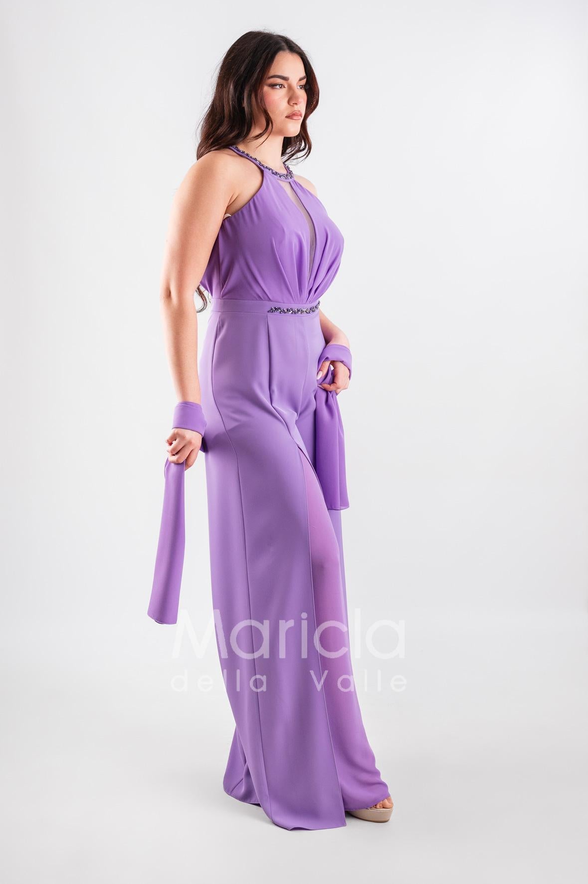 tuta con cinturino strass SH610 GLICINE SHARON 