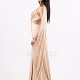 Abito sirena lungo con spacco ANT03JKN NUDE ANTILLE ELEGANCE 