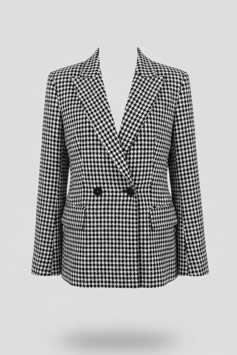 Blazer Doppiopetto con Trama a Micro-Pattern LOBELIA BLU MARICLA 