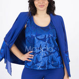 tailleur 3 pezzi giacca paiette LH903 ROYAL LUDOVICA HASSLER 