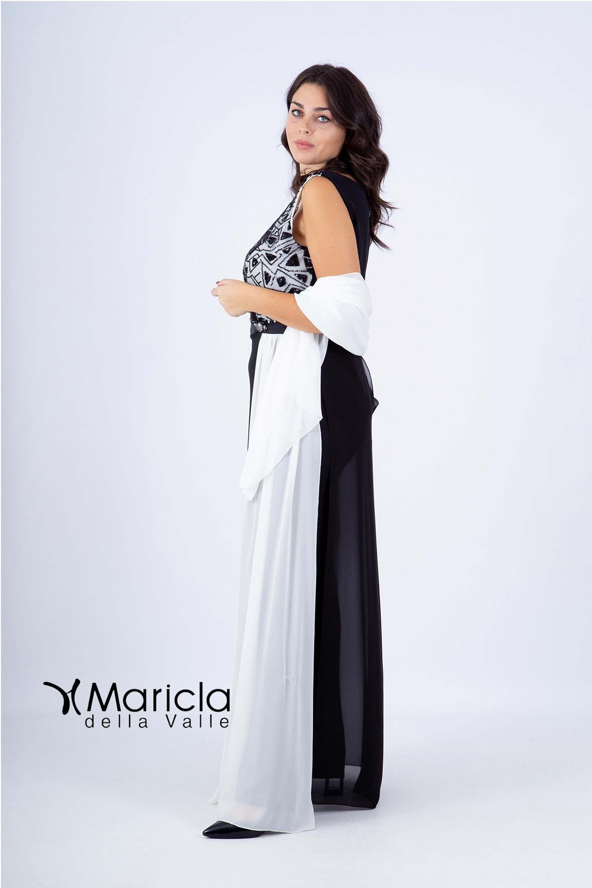 ricamo bicolore PF114 BIANCO PAOLA FORTI 