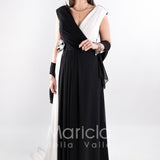 abito bicolore GC3872 NERO GIGLI CERIMONIA 