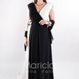 abito bicolore GC3872 NERO GIGLI CERIMONIA 