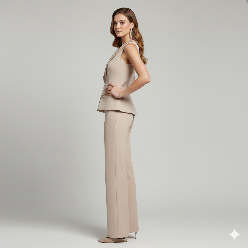 tuta smoking con strass LH117TU BURRO SHARON 