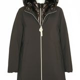 giaccone spalmato con gilet trapunta LIN3403 MORO LINDAS 