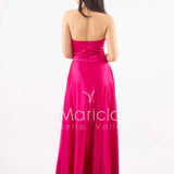 abito lungo con strass corpetto GC3958 FUCSIA GIGLI CERIMONIA 