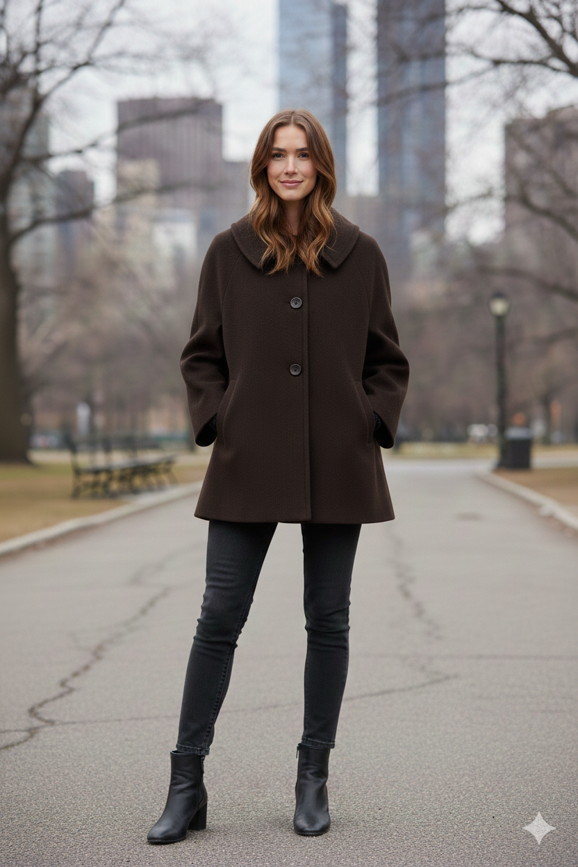 giaccone medio con pence dietro ROMI2736 MORO MARICLA 