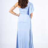 abito sirena monospalla ricamato ANT22407XJ POLVERE ANTILLE ELEGANCE 
