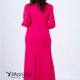 lungo con applic.floreali SP220003 FUXIA SONIA PENA 