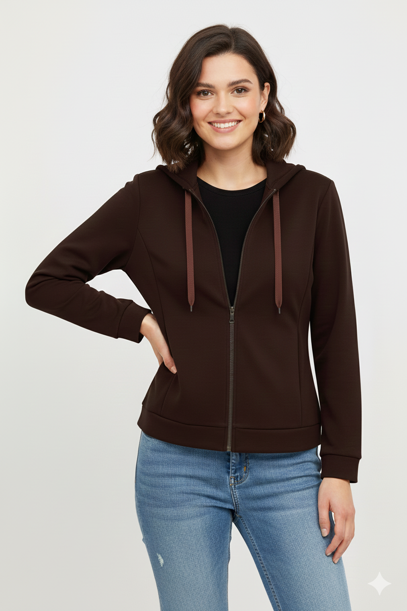 giacca modal zip CS147652 MORO MARICLA 