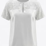 maglia con macramè ROMI2431 BIANCO MARICLA 