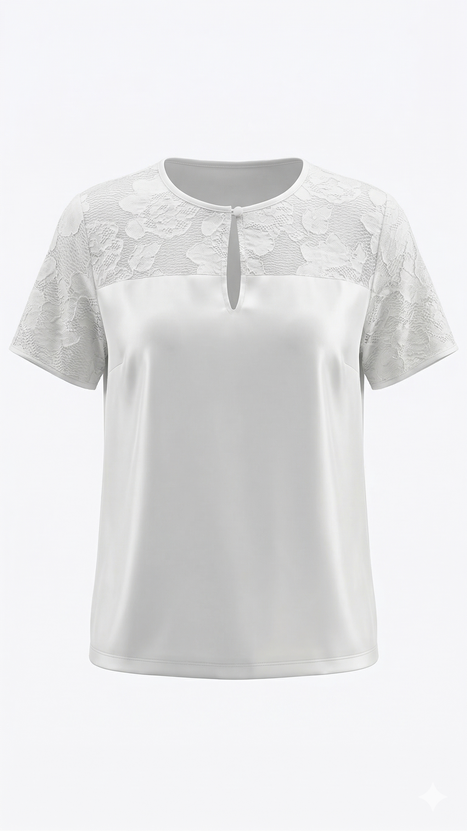 maglia con macramè ROMI2431 BIANCO MARICLA 