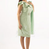 abito midi monospalla cintura gioiello SH841AC MENTA SHARON 