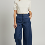 Pantaloni Palazzo con cuciture CF70229 BLU CARLA FERRONI 