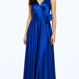 Abito lungo con fiocco JC35431 BLUETTE MARICLA ELEGANCE 