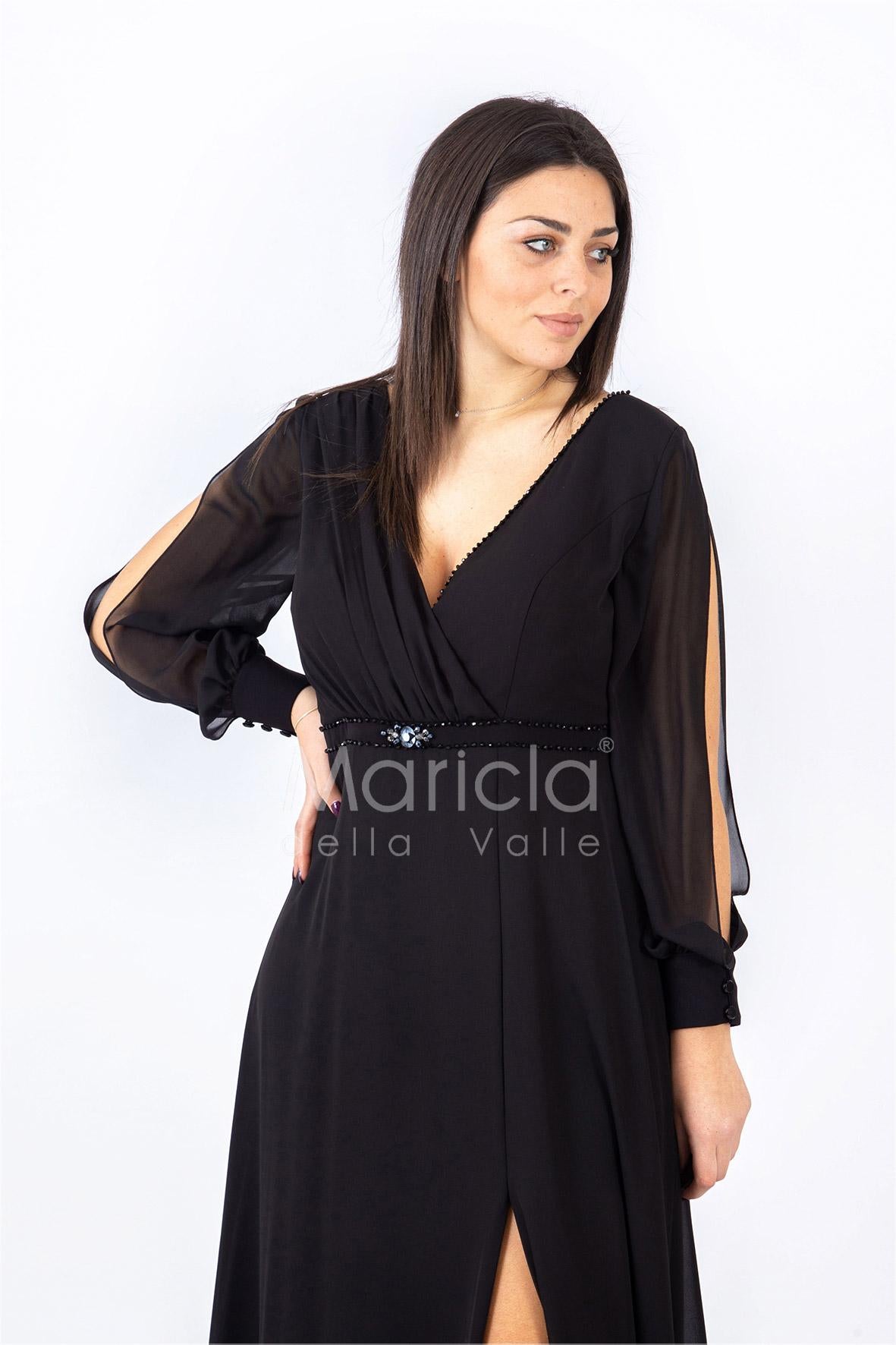 m/lunga aperta PF607 NERO PAOLA FORTI 