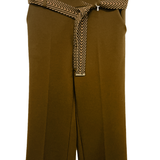 pantalone scuba crepe con cintura fantasia MS8106SC TABACCO MARICLA 