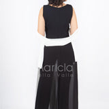 tuta ricamo laser con pannello PF506 NERO PAOLA FORTI 