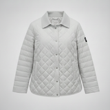 Giacca trapunta con collo in velluto EC2467 GHIACCIO MARICLA 