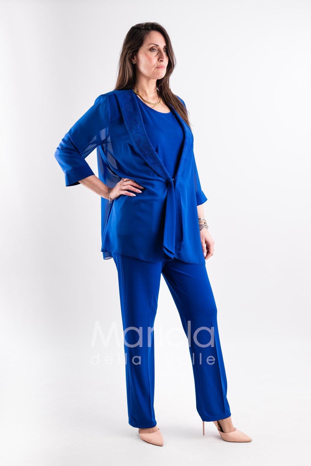 completo 3pz con giacca ricamata PF2190TP ROYAL PAOLA FORTI 