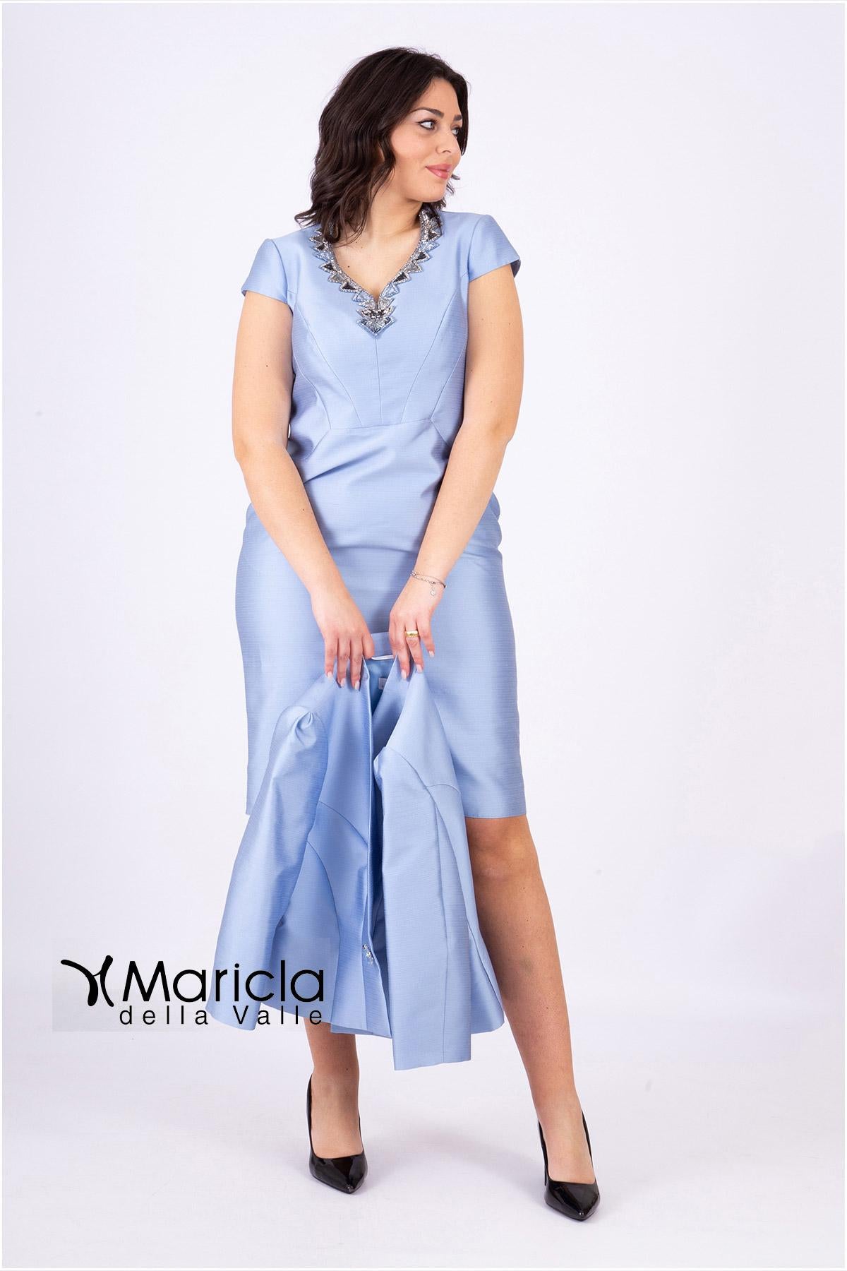 giacca+bolero prezioso SP220020 CELESTE SONIA PENA 