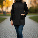 giaccone con lana coste BIGNAMI NERO MARICLA 