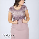 tubino con giacca sfumata GU705 MALVA MARICLA ELEGANCE 