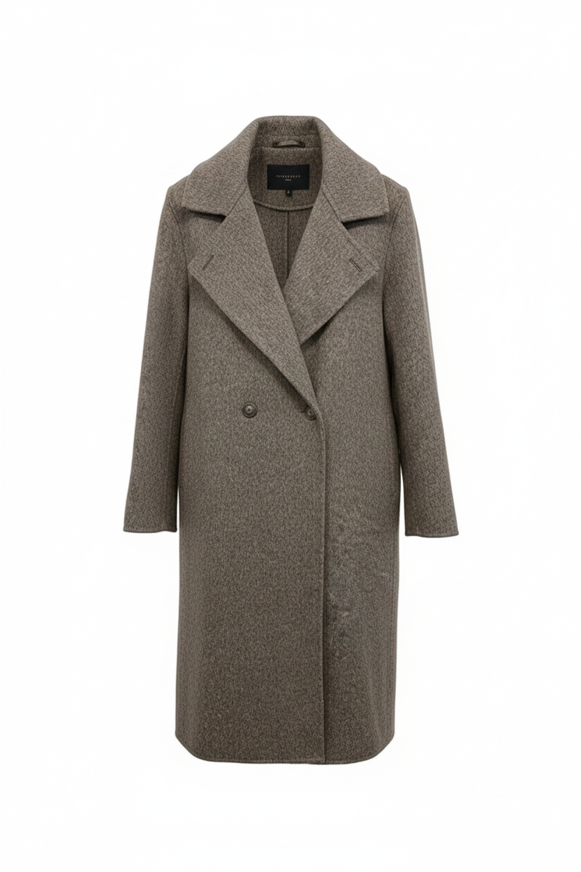 cappotto doppio petto melange AZ69CA TORTORA MARICLA 