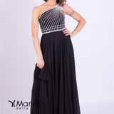 Abito lungo strass JC34119 NERO MARICLA ELEGANCE 