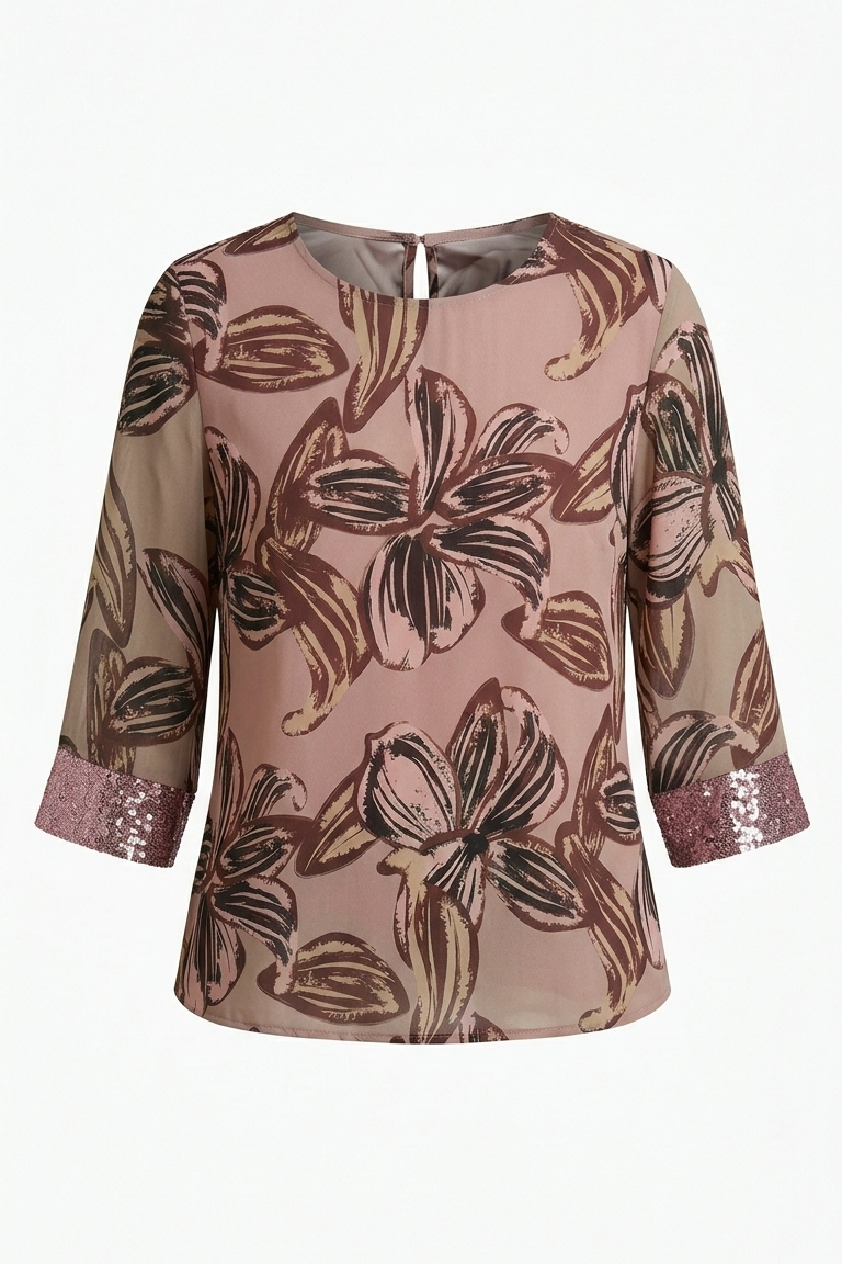 casacca fantasia con fasce paiette FFFAUSTA ROSA MARICLA 