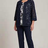 completo 3 pezzi macramè ARIANNA BLU MARICLA 